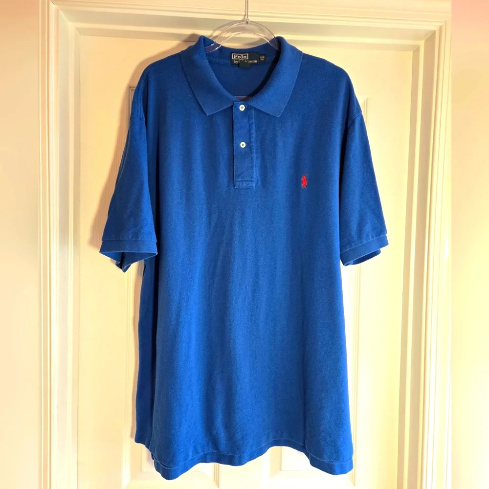 Polo Ralph Lauren Polo Shirt 2XB Big And Tall‎ Blue Golf Office Weekend Travel